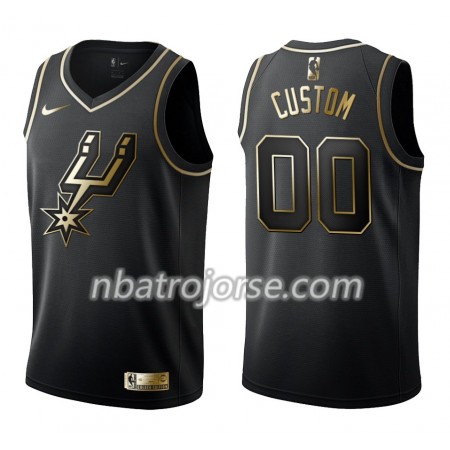 Män San Antonio Spurs Tröja Skräddarsydda Nike Svart Guld Edition Swingman